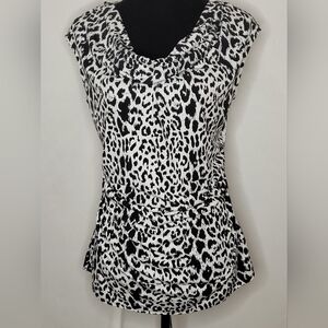 Chaus New York Leopard Print Top - Size M